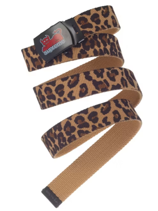 Supreme x Toy Machine 'Leopard Web Belt' (SS24)